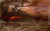 Albert Goodwin Canvas Paintings - Apocalypse